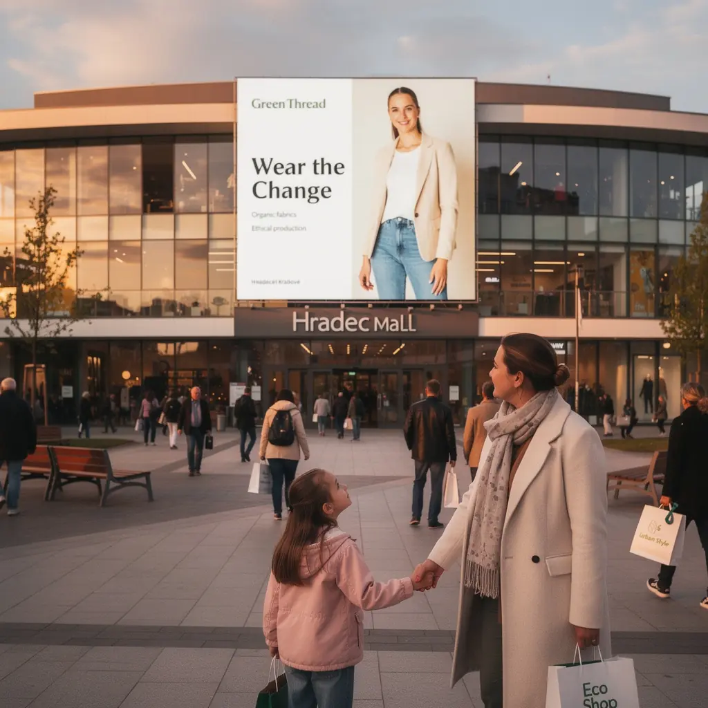 NГЎvrh billboardu s jasnГЅmi barvami a vГЅraznГЅmi pГ­smeny